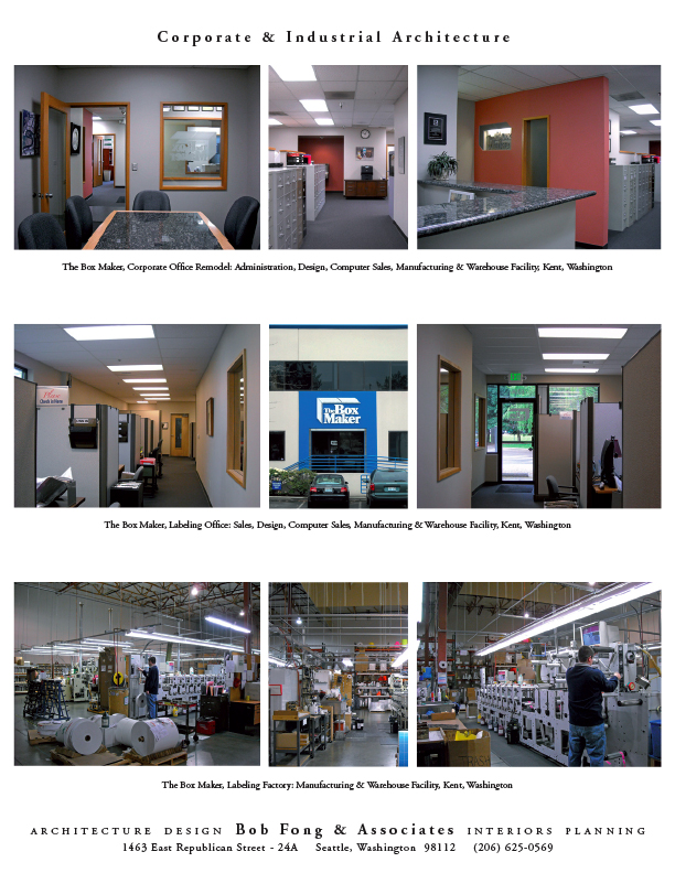 Industrial Work by Bob Fong & Associates